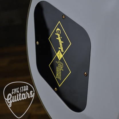 Pre-Owned Epiphone Inspired by Gibson Custom Les Paul Custom - Alpine White with Hard Shell Case