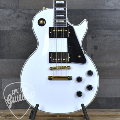 Pre-Owned Epiphone Inspired by Gibson Custom Les Paul Custom - Alpine White with Hard Shell Case