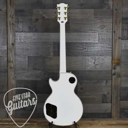 Pre-Owned Epiphone Inspired by Gibson Custom Les Paul Custom - Alpine White with Hard Shell Case