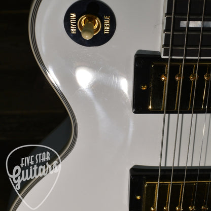 Pre-Owned Epiphone Inspired by Gibson Custom Les Paul Custom - Alpine White with Hard Shell Case