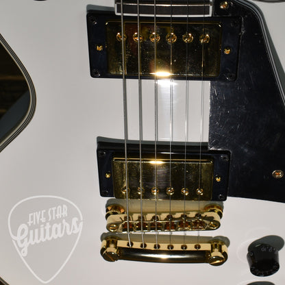 Pre-Owned Epiphone Inspired by Gibson Custom Les Paul Custom - Alpine White with Hard Shell Case