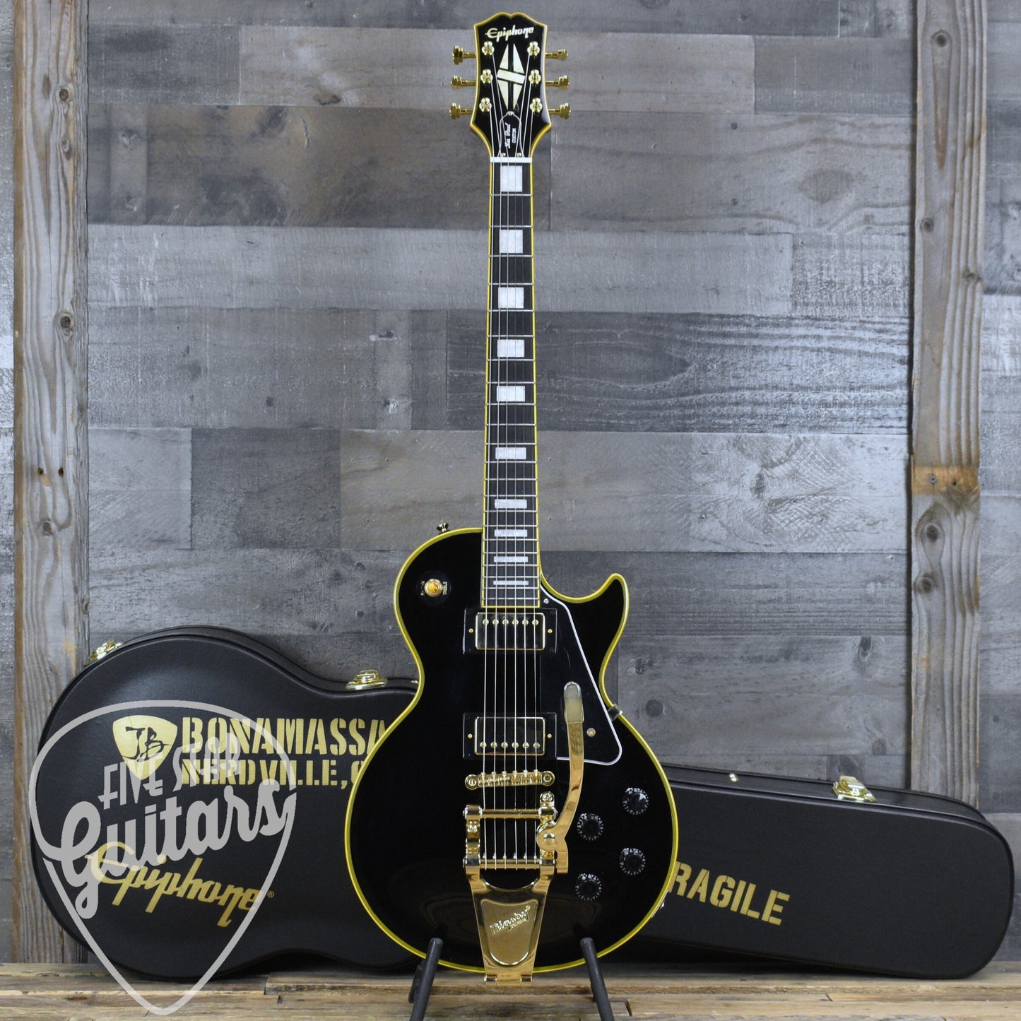 Pre-Owned Epiphone Joe Bonamassa Signature '59 Les Paul Custom Reissue - Ebony with Hardshell Case