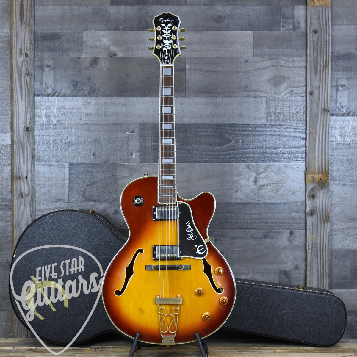 Pre-Owned Epiphone Joe Pass Emperor - Vintage Sunburst with Hardshell Case