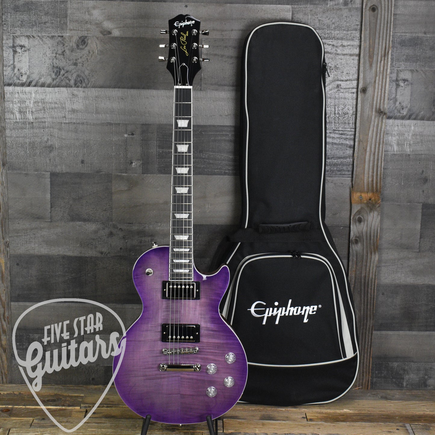 Pre-Owned Epiphone Les Paul Modern Figured - Purple Burst with Gig Bag