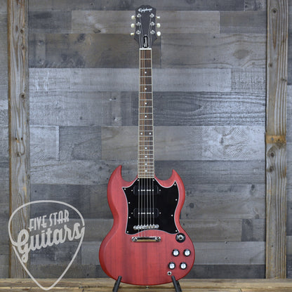 Pre-Owned Epiphone SG Classic Worn P90 - Vintage Cherry with Gig Bag
