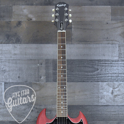 Pre-Owned Epiphone SG Classic Worn P90 - Vintage Cherry with Gig Bag