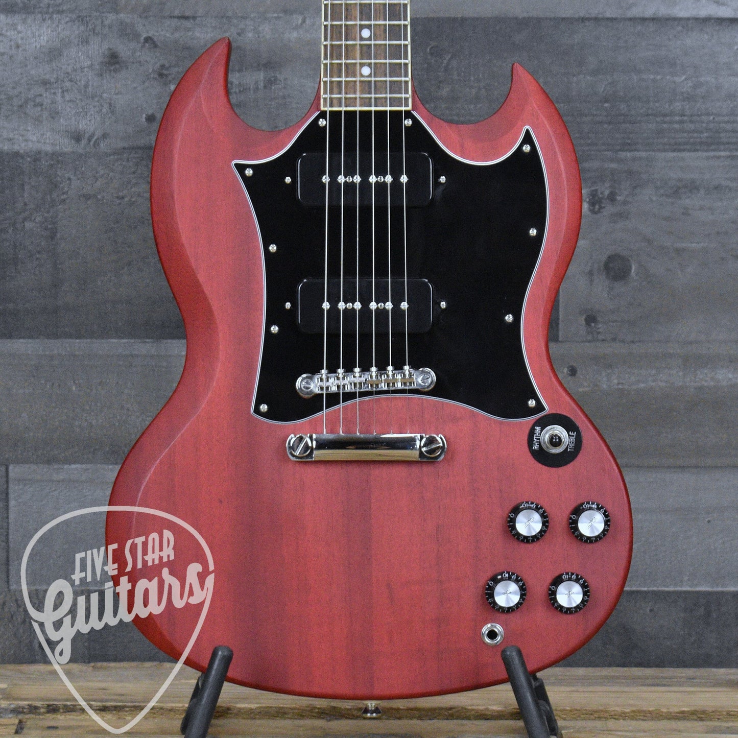 Pre-Owned Epiphone SG Classic Worn P90 - Vintage Cherry with Gig Bag