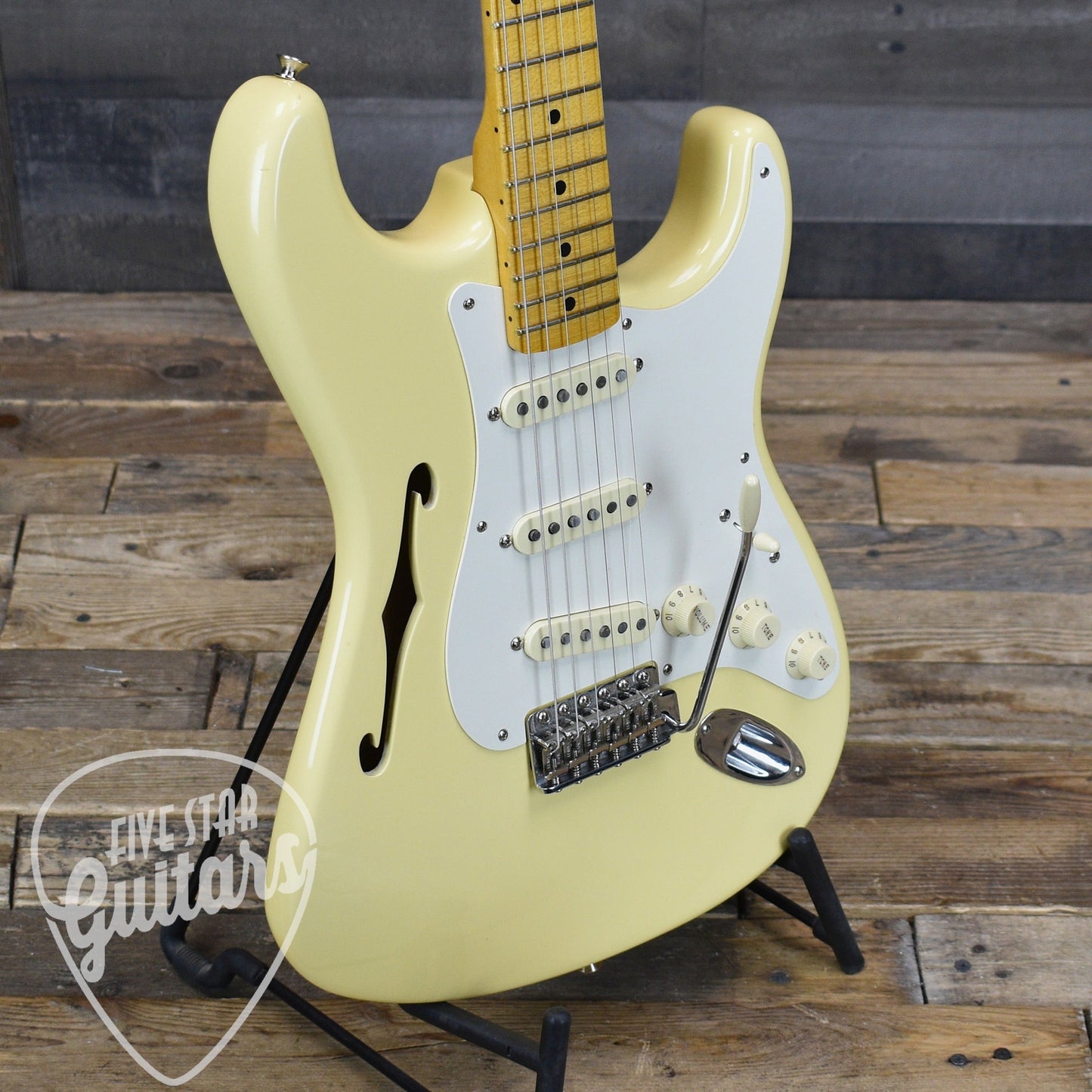 Pre-Owned Eric Johnson Stratocaster Thinline - Vintage White with Gig Bag