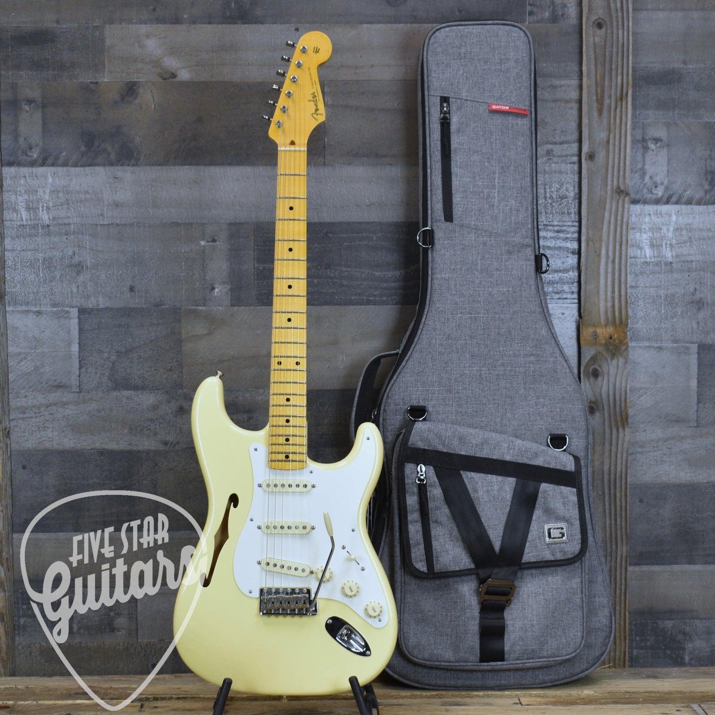 Pre-Owned Eric Johnson Stratocaster Thinline - Vintage White with Gig Bag