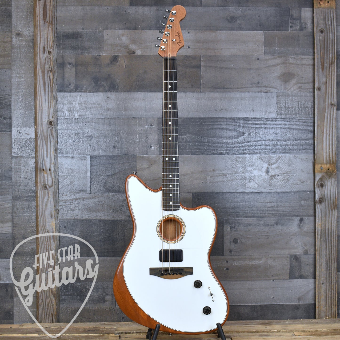 Pre-Owned Fender American Acoustasonic Jazzmaster - Arctic White with Gigbag