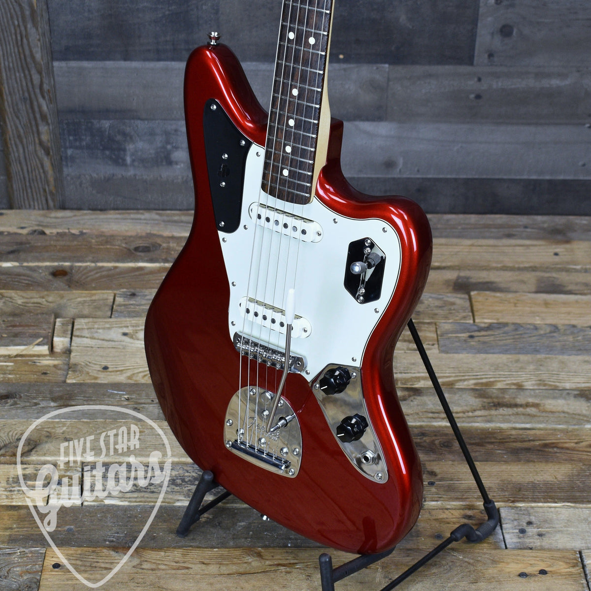 Pre-Owned Fender American Professional Jaguar - Candy Apple Red with Gig Bag