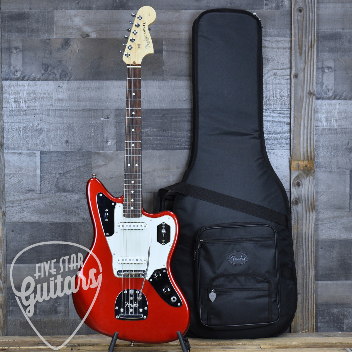 Pre-Owned Fender American Professional Jaguar - Candy Apple Red with Gig Bag