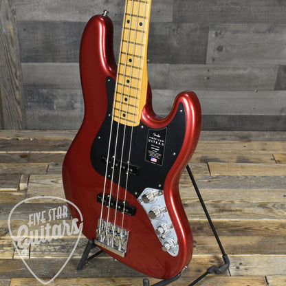 Pre-Owned Fender American Ultra II Jazz Bass Maple Fingerboard - Sinister Red with Deluxe Molded Case