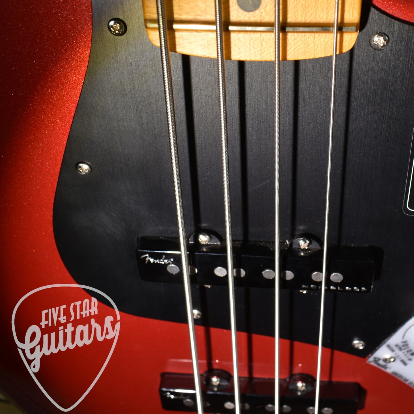 Pre-Owned Fender American Ultra II Jazz Bass Maple Fingerboard - Sinister Red with Deluxe Molded Case
