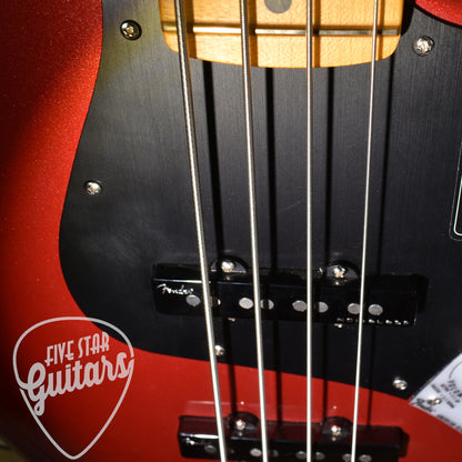 Pre-Owned Fender American Ultra II Jazz Bass Maple Fingerboard - Sinister Red with Deluxe Molded Case