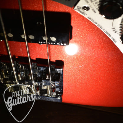 Pre-Owned Fender American Ultra II Jazz Bass Maple Fingerboard - Sinister Red with Deluxe Molded Case
