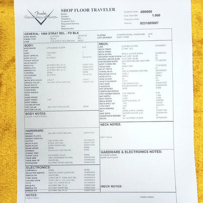 Pre-Owned Fender Custom Shop 1960 Stratocaster - Black with Hardshell Case