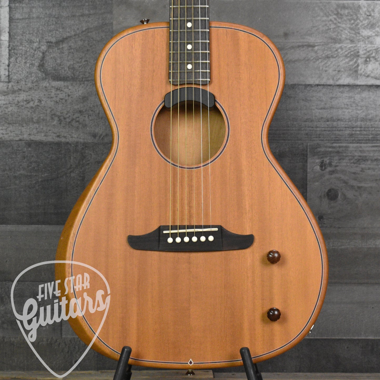 Pre-Owned Fender Highway Series Parlor-Mahogany - Natural with Gigbag