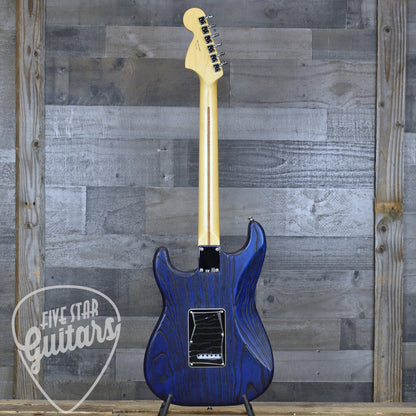 Pre-Owned Fender Limited Edition Sandblasted Stratocaster - Sapphire Blue Transparent with Gigbag