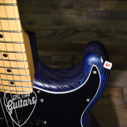 Pre-Owned Fender Limited Edition Sandblasted Stratocaster - Sapphire Blue Transparent with Gigbag