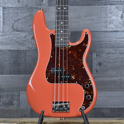 Pre-Owned Fender Mod Shop Precision Bass - Fiesta Red with Hard Shell Case