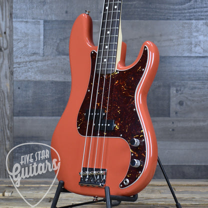 Pre-Owned Fender Mod Shop Precision Bass - Fiesta Red with Hard Shell Case