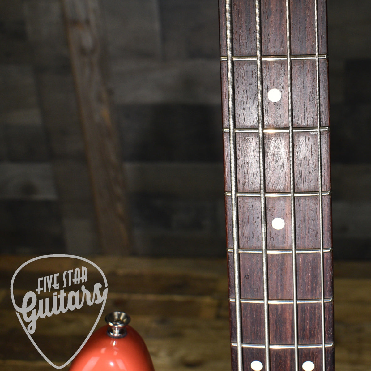 Pre-Owned Fender Mod Shop Precision Bass - Fiesta Red with Hard Shell Case