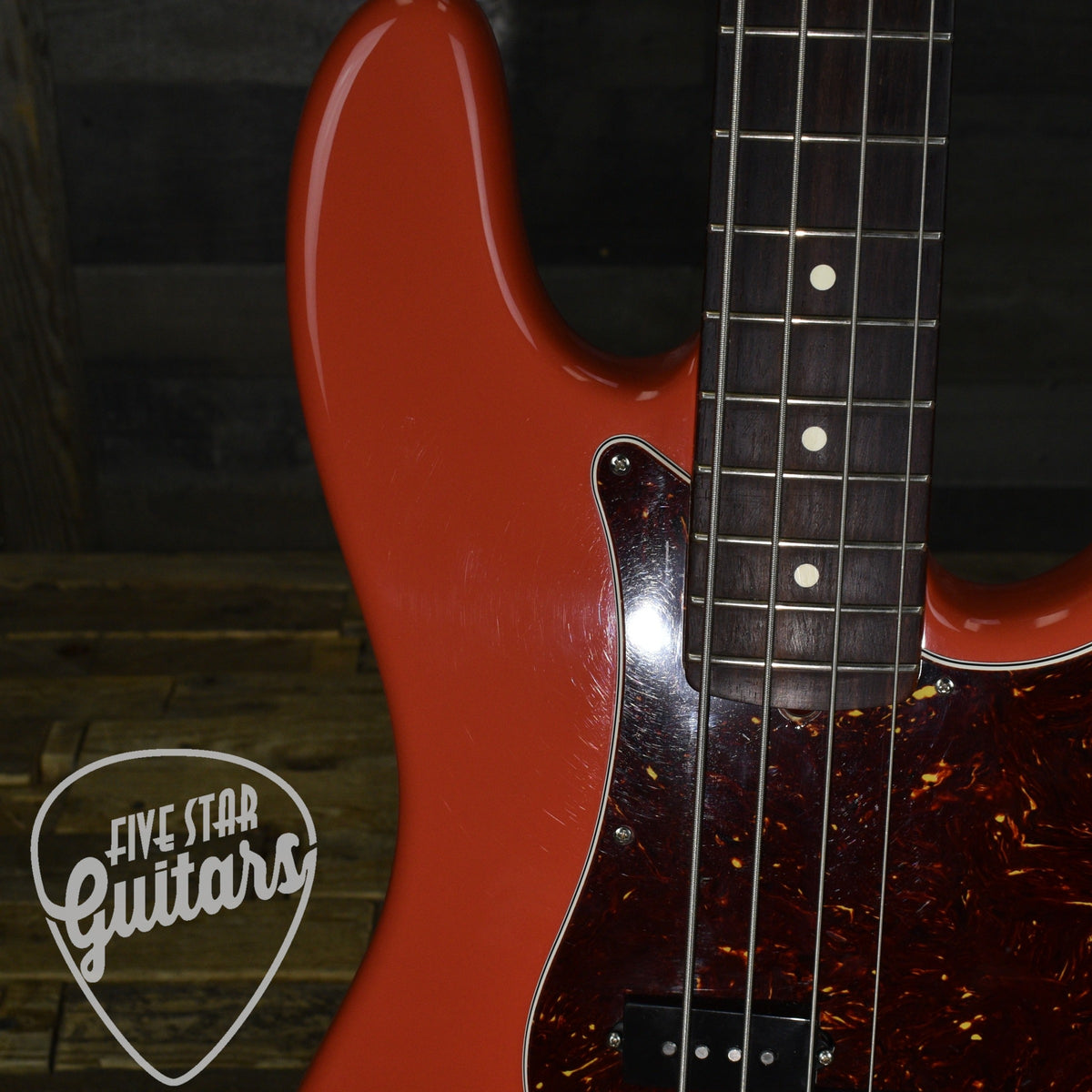 Pre-Owned Fender Mod Shop Precision Bass - Fiesta Red with Hard Shell Case
