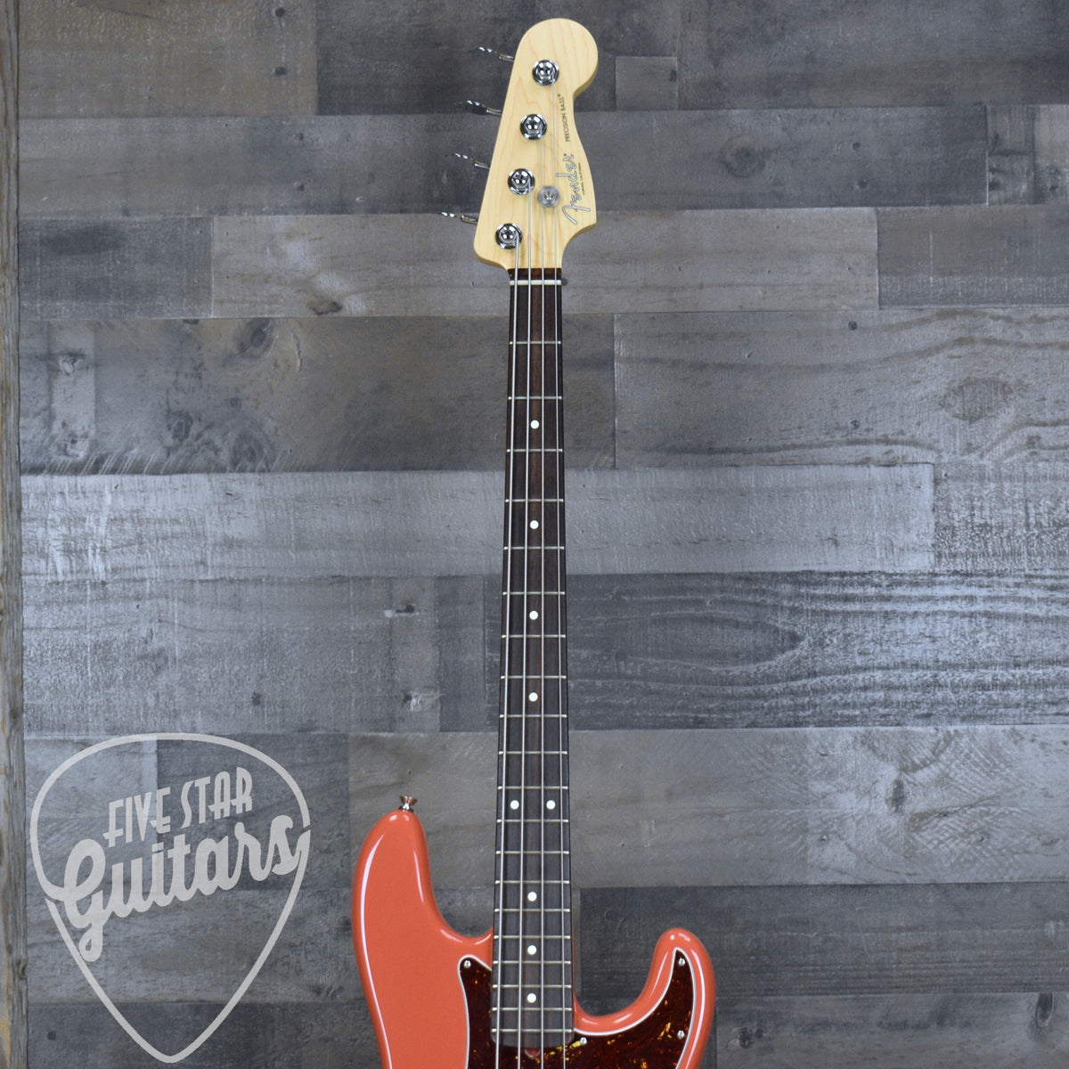 Pre-Owned Fender Mod Shop Precision Bass - Fiesta Red with Hard Shell Case