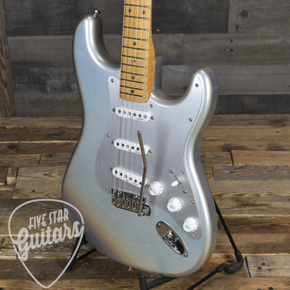 Pre-Owned Fender H.E.R Stratocaster Upgraded with Seymour Duncan Pickups and VegaTrem - Chrome Glow with Gigbag