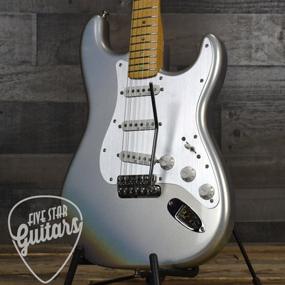 Pre-Owned Fender H.E.R Stratocaster Upgraded with Seymour Duncan Pickups and VegaTrem - Chrome Glow with Gigbag