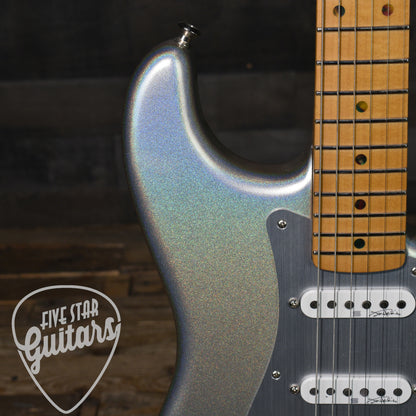 Pre-Owned Fender H.E.R Stratocaster Upgraded with Seymour Duncan Pickups and VegaTrem - Chrome Glow with Gigbag