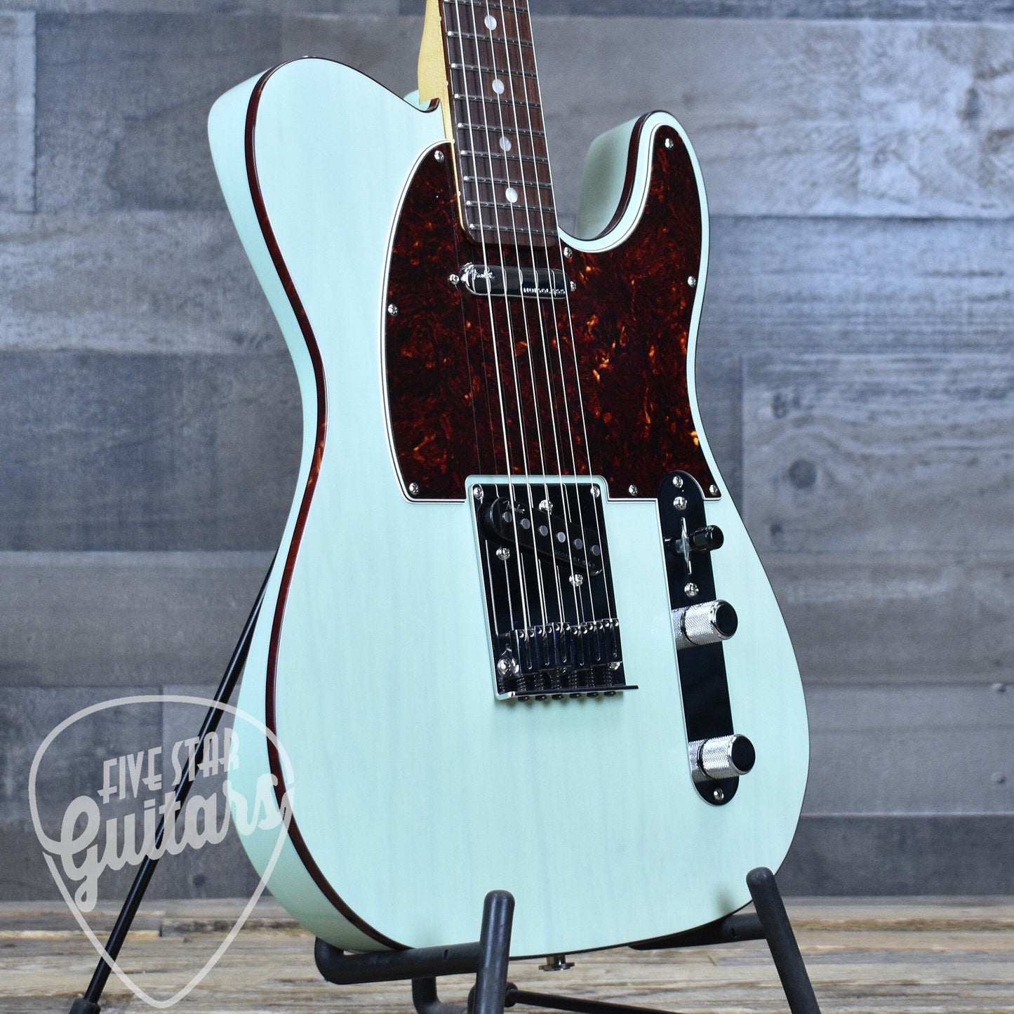 Pre-Owned Fender Ultra Luxe Telecaster - Transparent Surf Green with Hard Shell Case