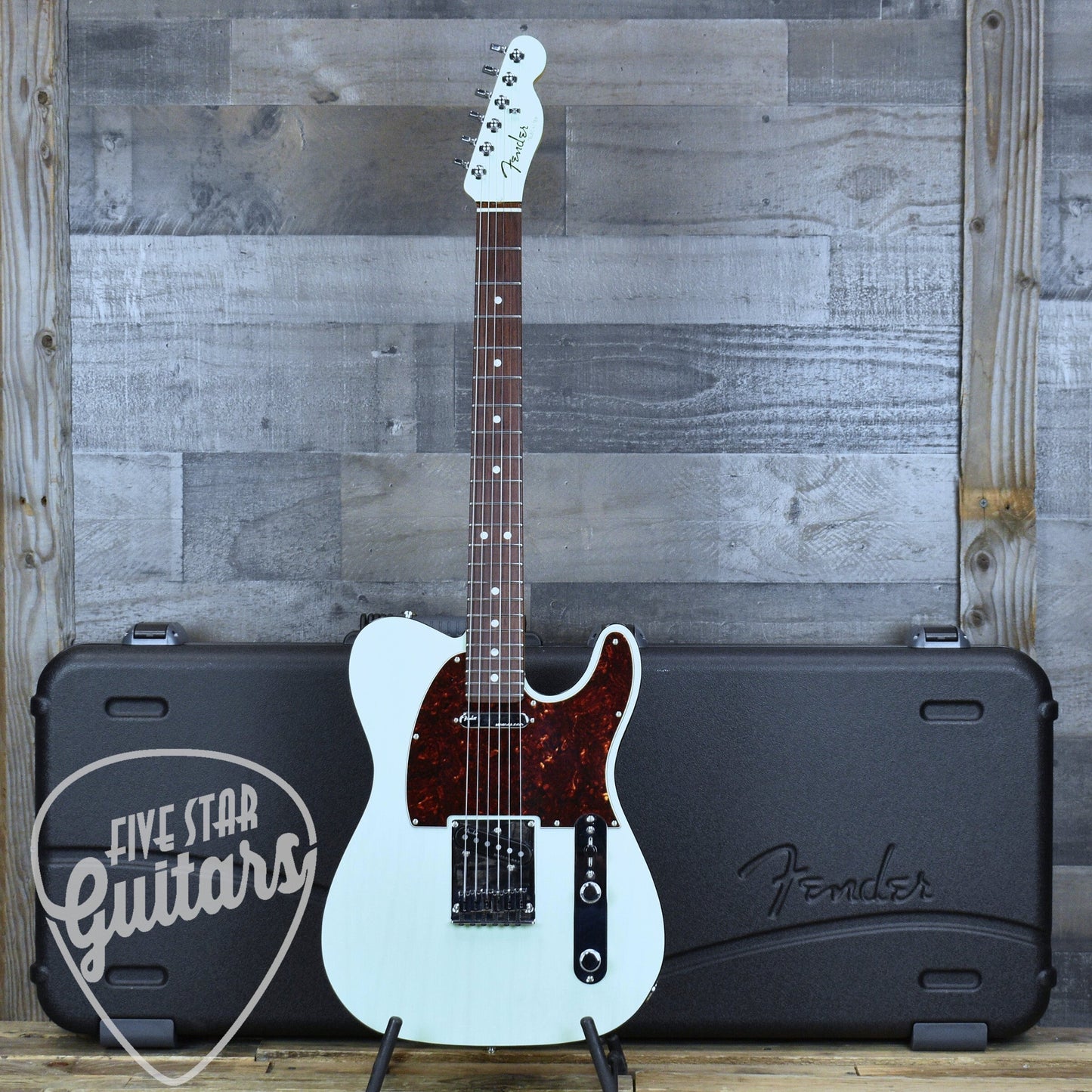 Pre-Owned Fender Ultra Luxe Telecaster - Transparent Surf Green with Hard Shell Case
