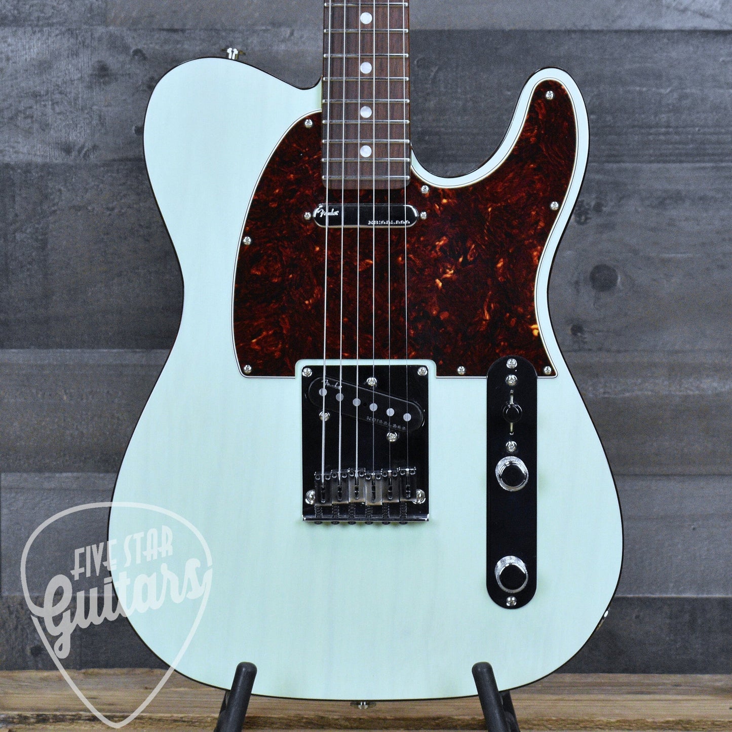 Pre-Owned Fender Ultra Luxe Telecaster - Transparent Surf Green with Hard Shell Case