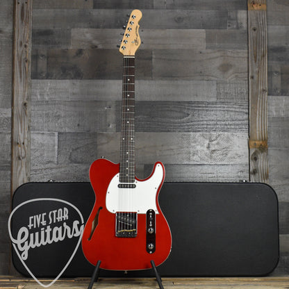 Pre-Owned G&L Tribute Series Limited Edition ASAT Classic Bluesboy Semi-hollow - Candy Apple Red with Hard Shell Case