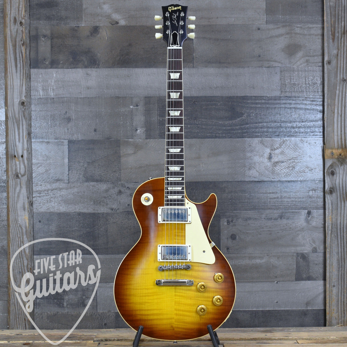 Pre-Owned Gibson Custom Shop Les Paul '59 Standard Reissue R9 - Iced Tea Burst with Hard Shell Case