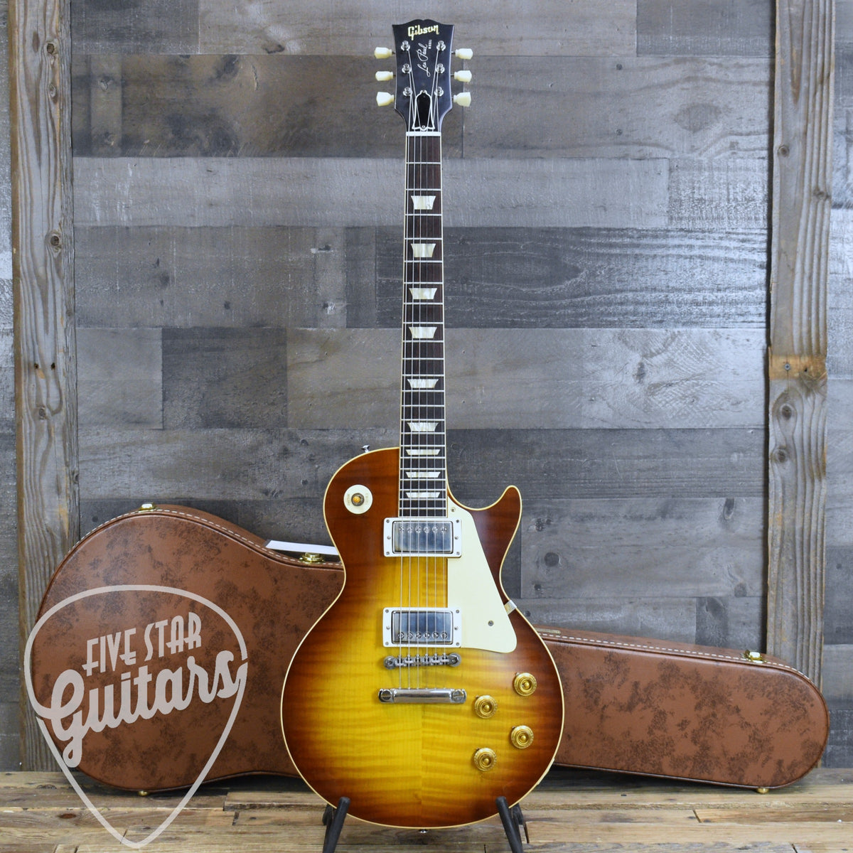 Pre-Owned Gibson Custom Shop Les Paul '59 Standard Reissue R9 - Iced Tea Burst with Hard Shell Case