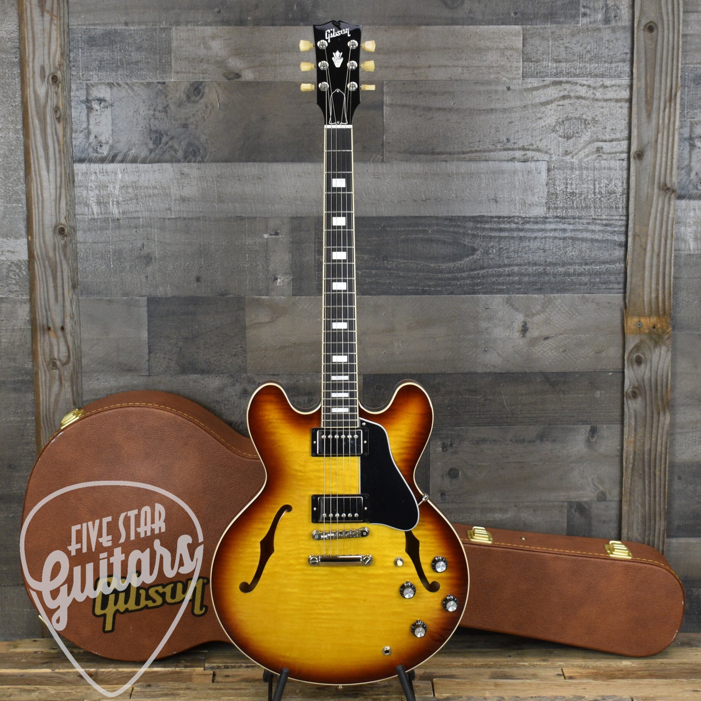 Pre-Owned Gibson ES-335 Figured - Iced Tea Burst with Hardshell Case