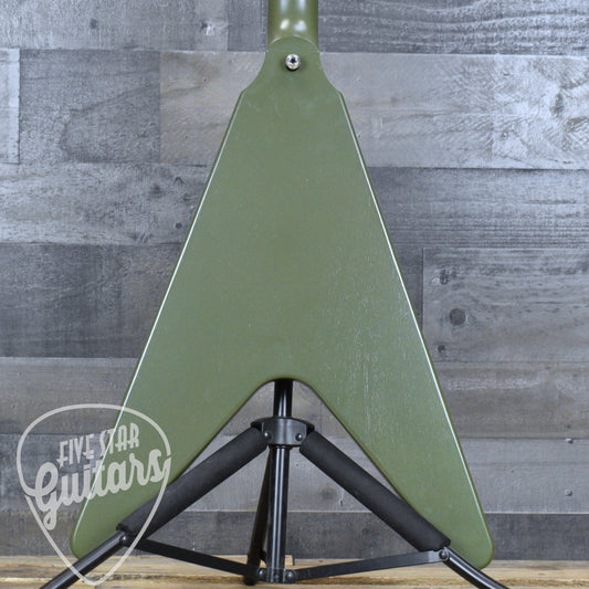Pre-Owned Gibson Flying V Tribute - Satin Olive Drab with Hardshell Case