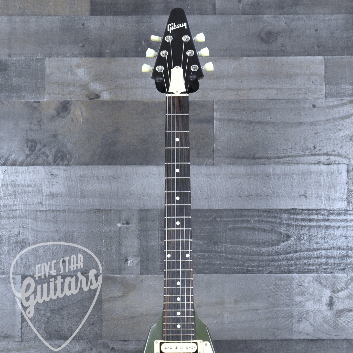 Pre-Owned Gibson Flying V Tribute - Satin Olive Drab with Hardshell Case