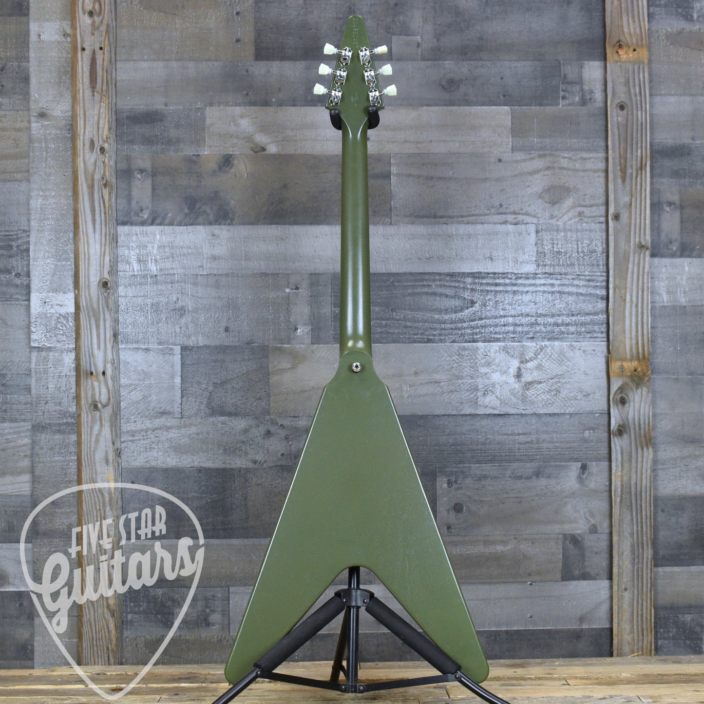 Pre-Owned Gibson Flying V Tribute - Satin Olive Drab with Hardshell Case
