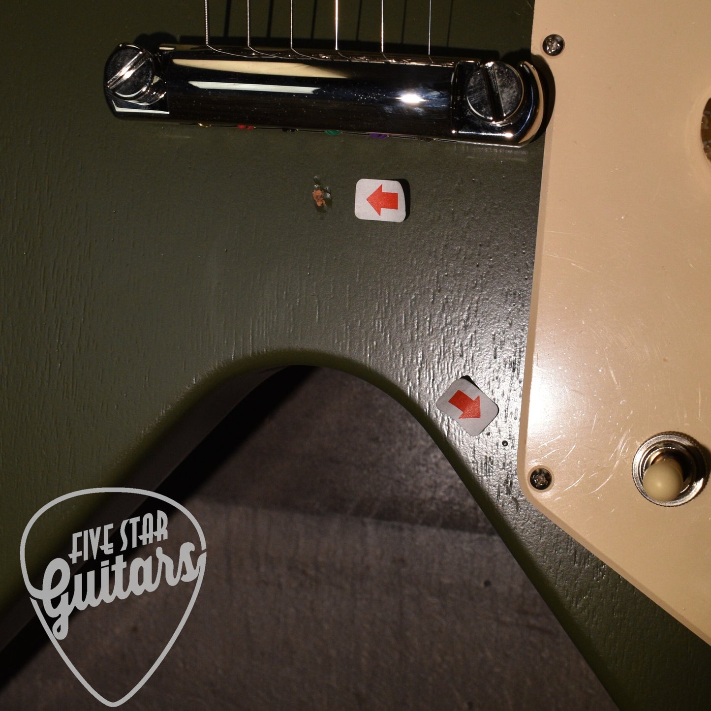 Pre-Owned Gibson Flying V Tribute - Satin Olive Drab with Hardshell Case