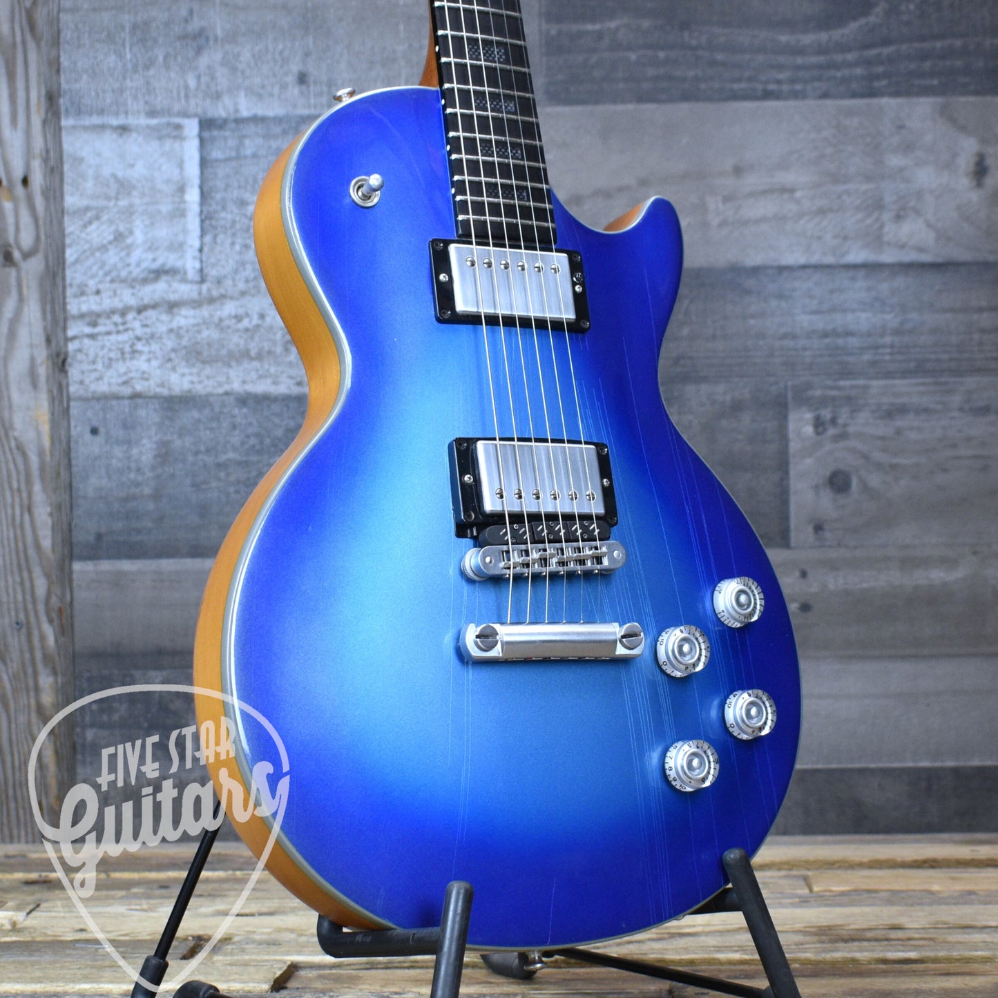 Pre-Owned Gibson Les Paul HD6.X-Pro - Blue Metallic with Hardshell Case and Brain