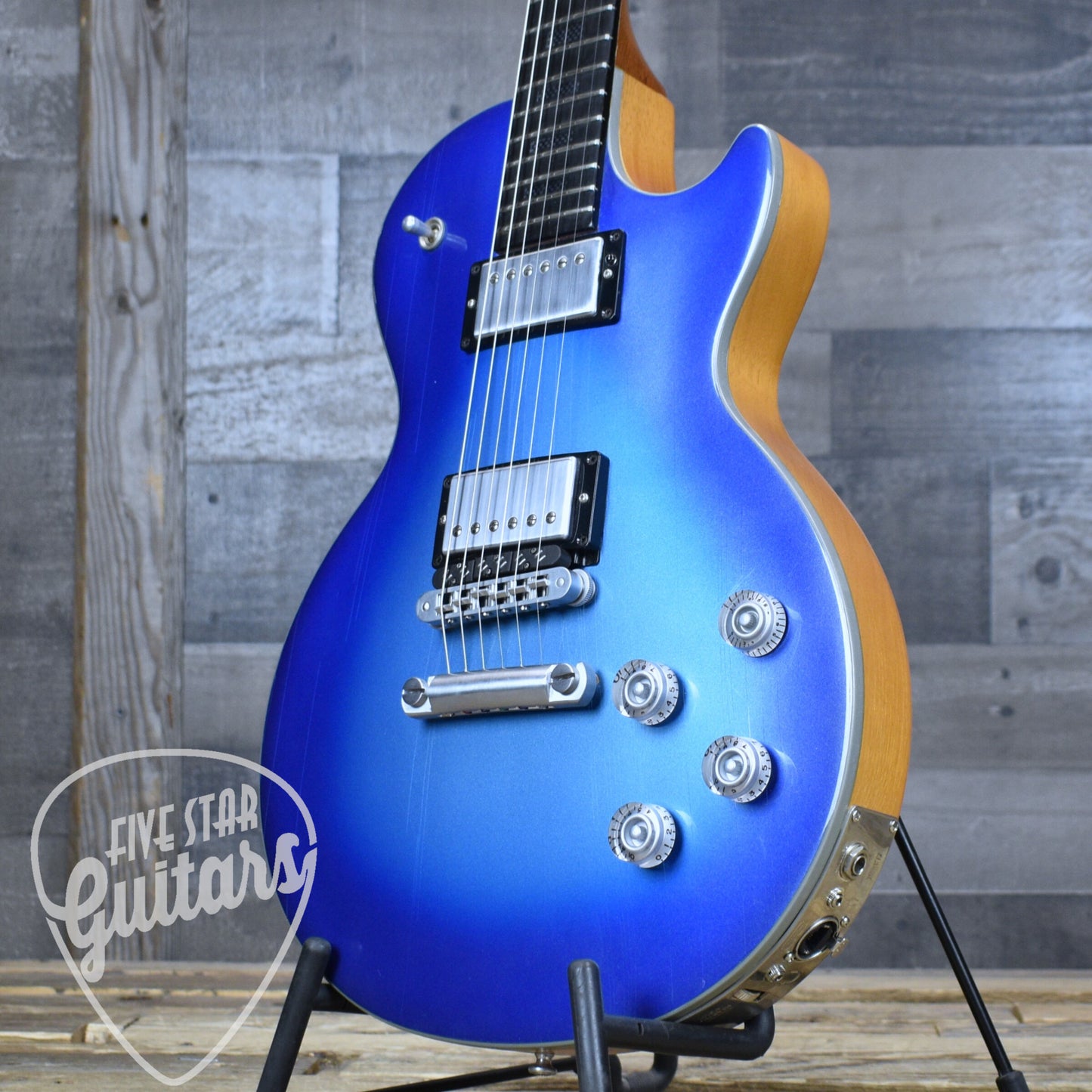 Pre-Owned Gibson Les Paul HD6.X-Pro - Blue Metallic with Hardshell Case and Brain
