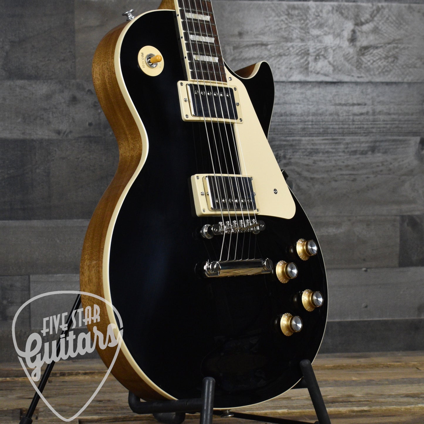 Pre-Owned Gibson Les Paul Standard 60s Plain Top - Ebony with Hardshell Case