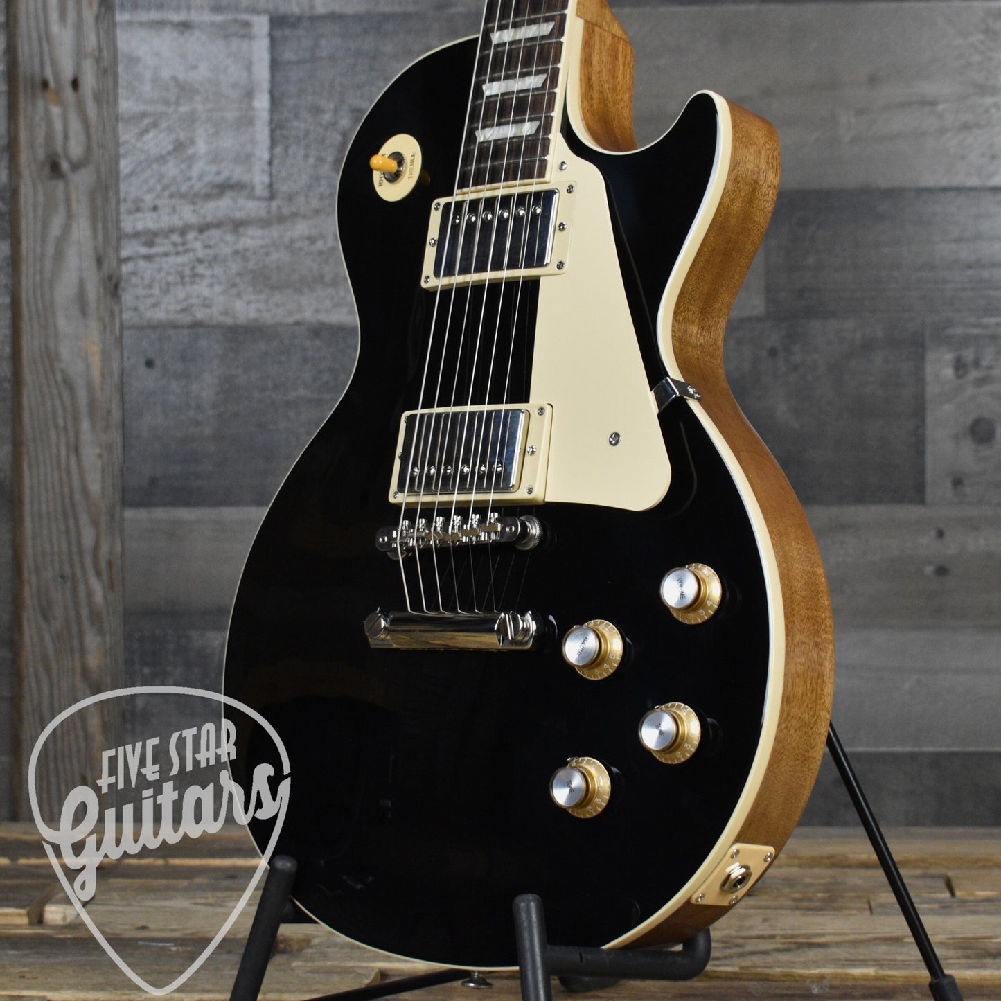 Pre-Owned Gibson Les Paul Standard 60s Plain Top - Ebony with Hardshell Case