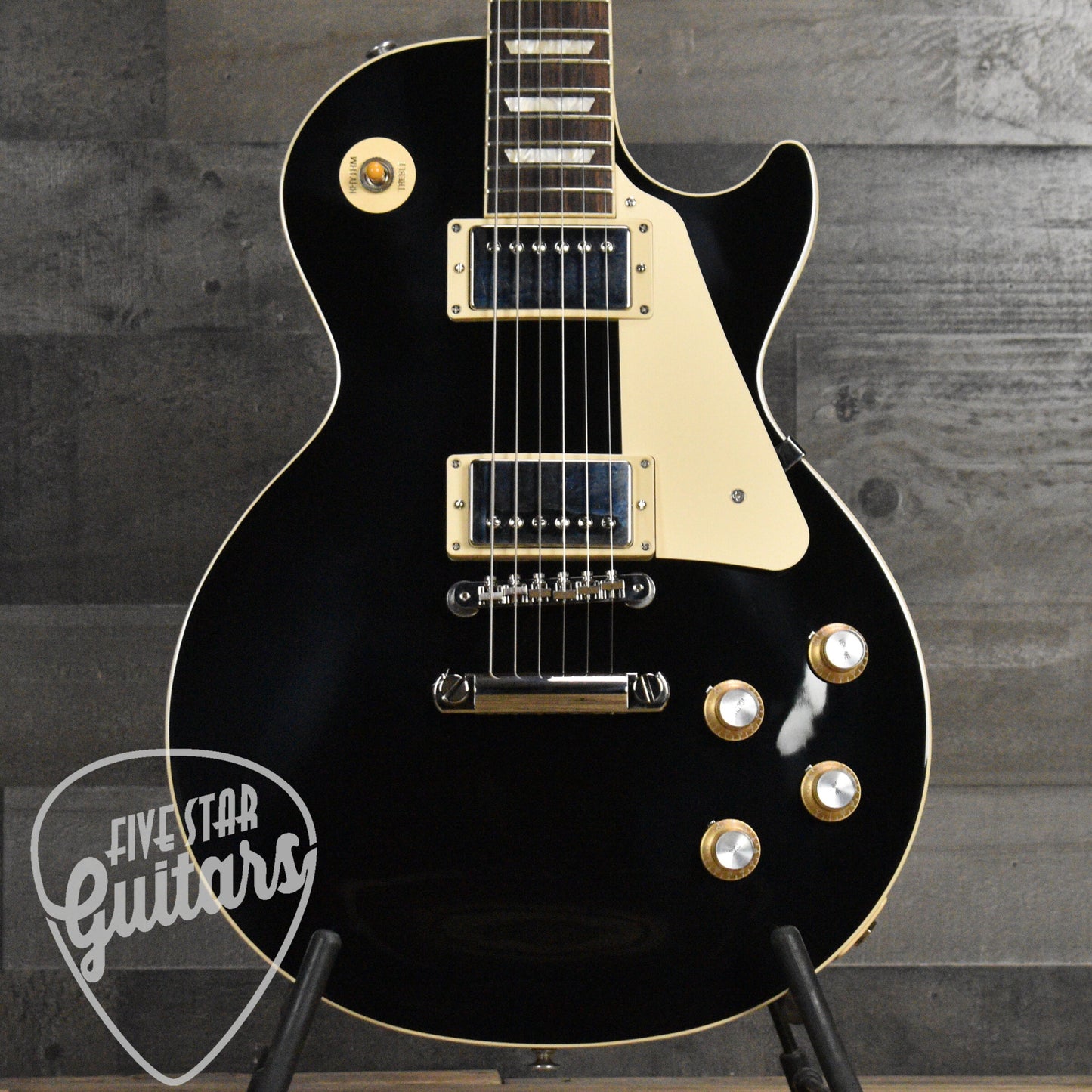 Pre-Owned Gibson Les Paul Standard 60s Plain Top - Ebony with Hardshell Case