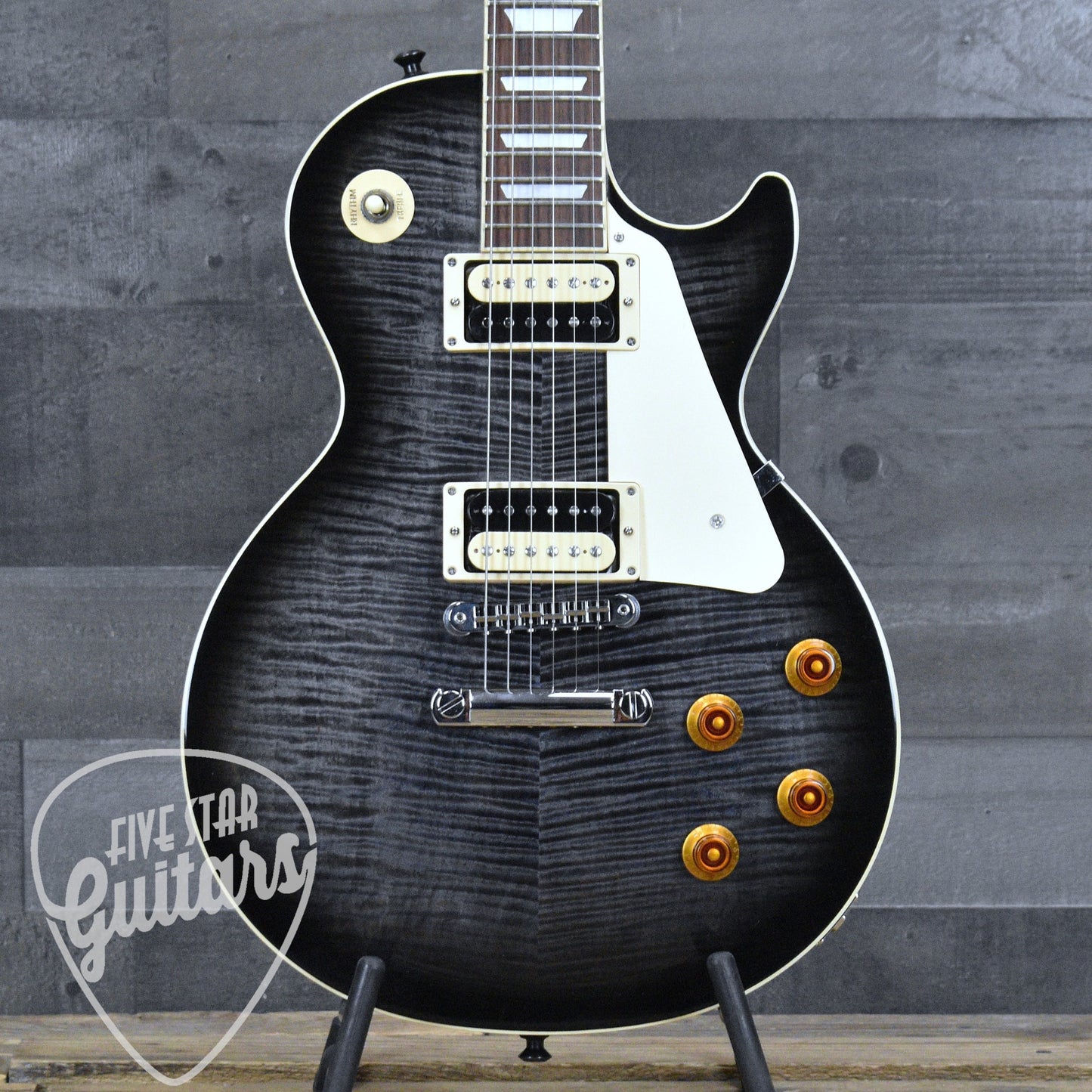 Pre-Owned Gibson Les Paul Traditional Pro V - Transparent Ebony Burst with Hardshell Case