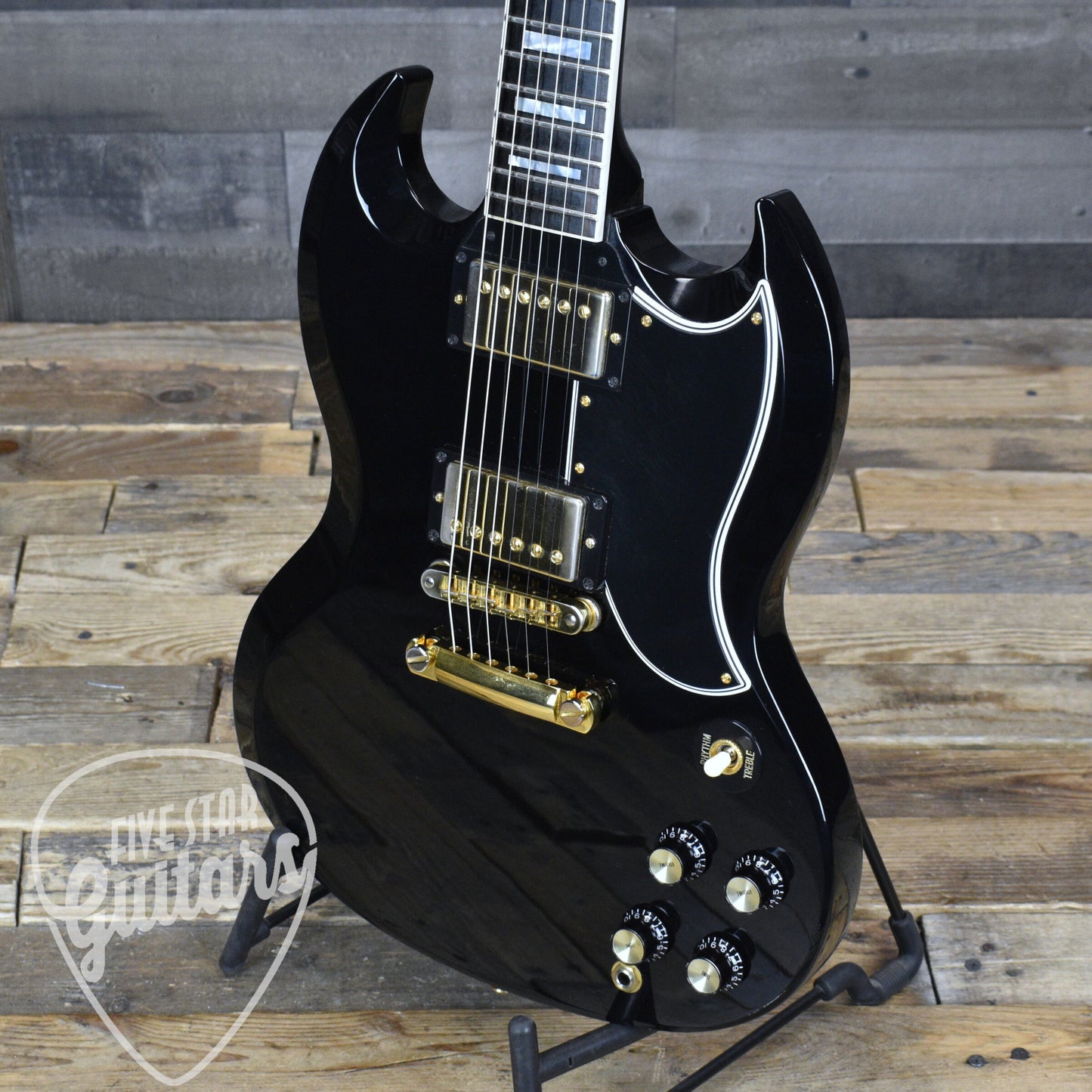 Pre-Owned Gibson SG Custom (Demo Shop) - Ebony with Hard Shell Case
